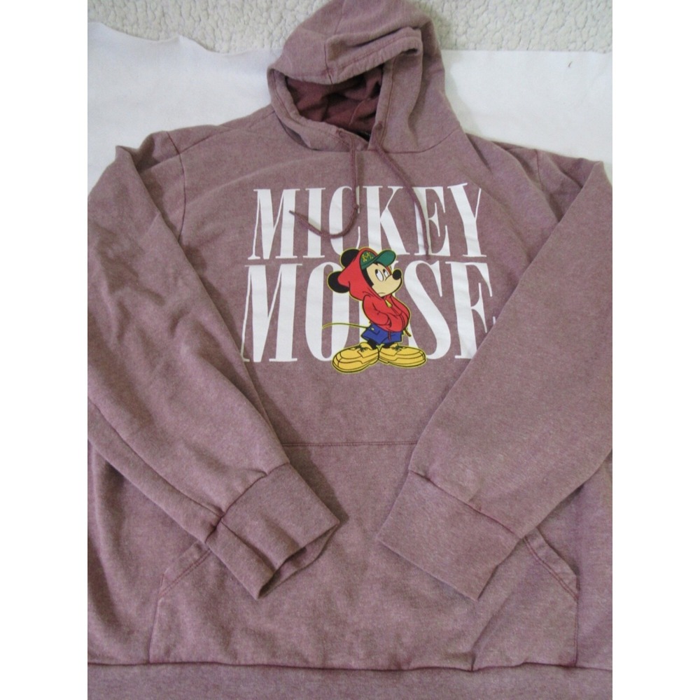 Mickey Mouse Walt Disney World‎ 2XL Hoodie Pullover Sweater Graphic Rose Pink